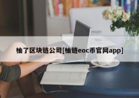 柚了区块链公司[柚链eoc币官网app]